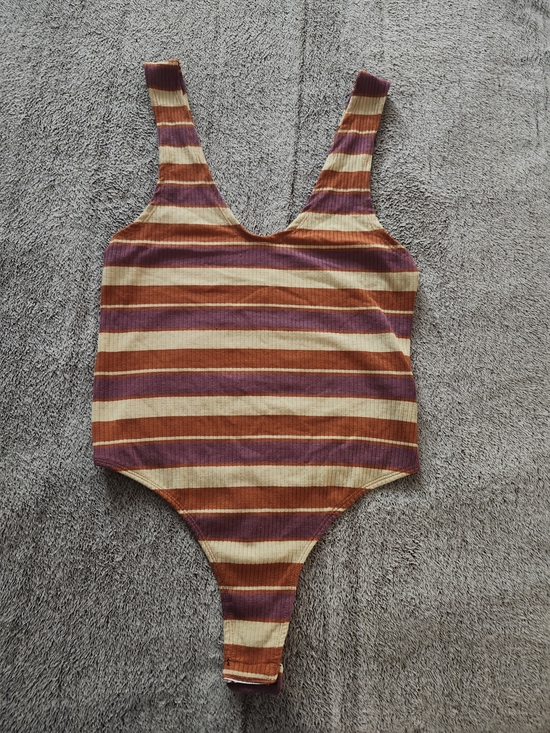 Free People Other - Free People Striped Ribbed Ultra Soft Bodysuit Boho Inspired, Festival Ready!